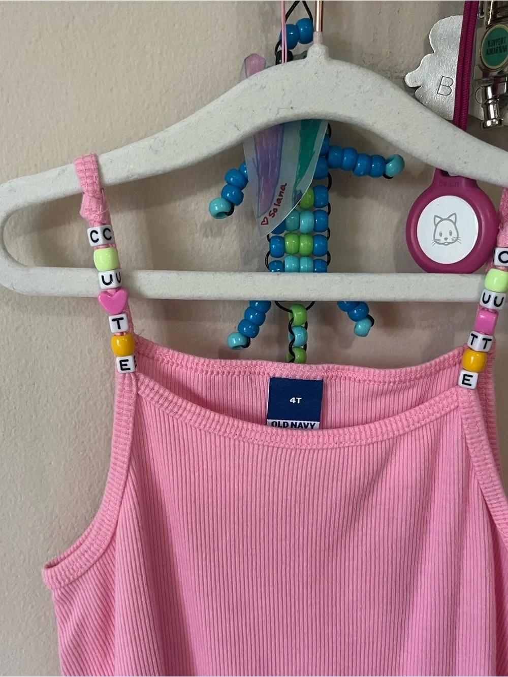 Old Navy Pink Ribbed Tank Dress for Kids